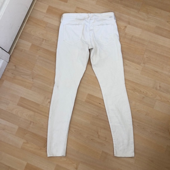 MOTHER White The Looker Ankle Crop Skinny Pants - Picture 5 of 12
